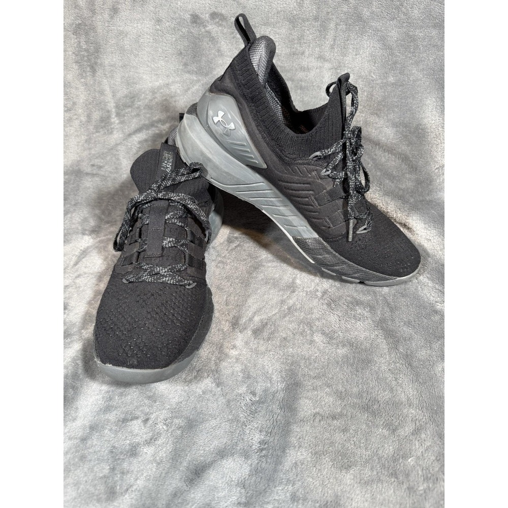 Under Armour Project Rock 3 Shoes Mens Size 9 Black HOVR Training 3023004-001